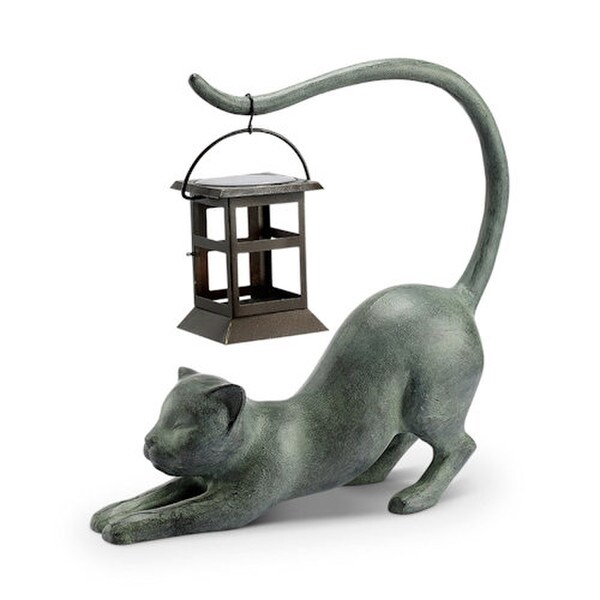 Stretching Cat LED Garden Lantern Decorative Lighting Sculptures